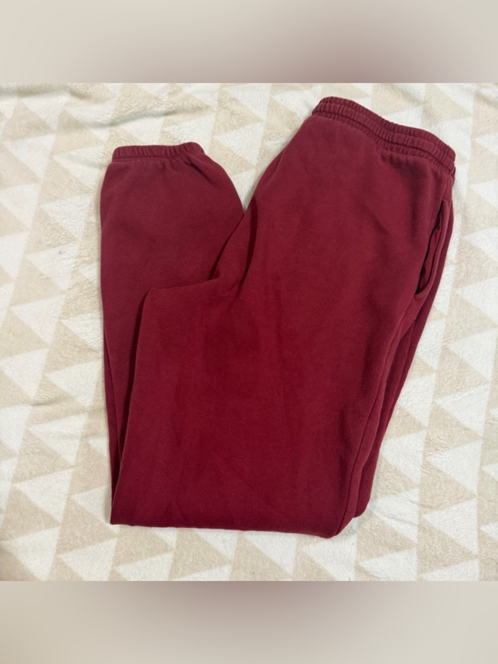 NWOT j crew red Heritage fleece jogger pant